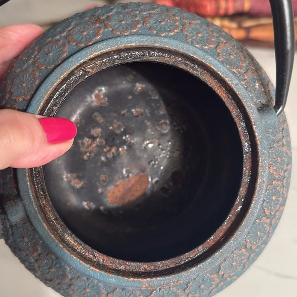 Vintage Decorative Cast Iron Japanese Teapot
